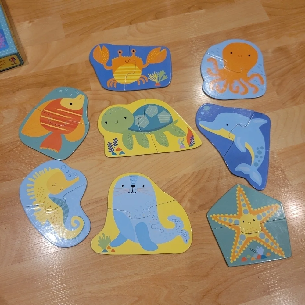 Usborne First Jigsaws Under The Sea 8 Jigsaws And Book Box Set